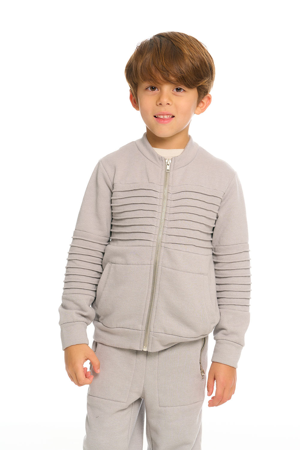 Mock Neck Moto Zip Jacket BOYS chaserbrand