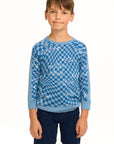 Boy's Checkered Shark Raglan Pullover BOYS chaserbrand