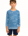 Boy's Checkered Shark Raglan Pullover BOYS chaserbrand