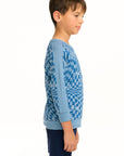 Boy's Checkered Shark Raglan Pullover BOYS chaserbrand