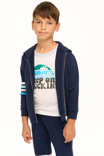 Coastin' Stripe Zip-Up Hoodie BOYS chaserbrand