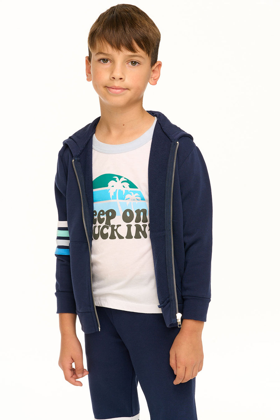 Coastin' Stripe Zip-Up Hoodie BOYS chaserbrand