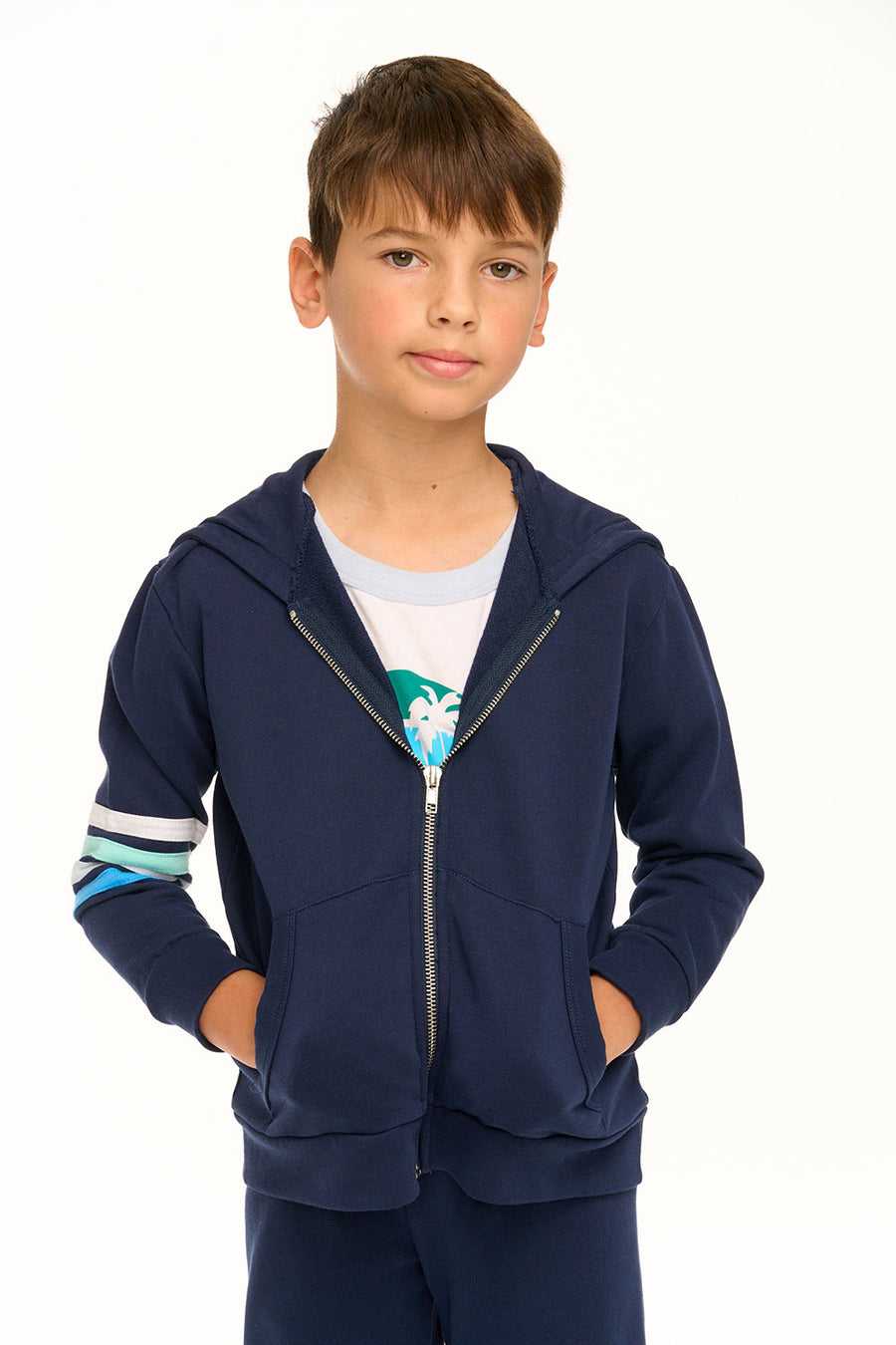 Coastin' Stripe Zip-Up Hoodie BOYS chaserbrand