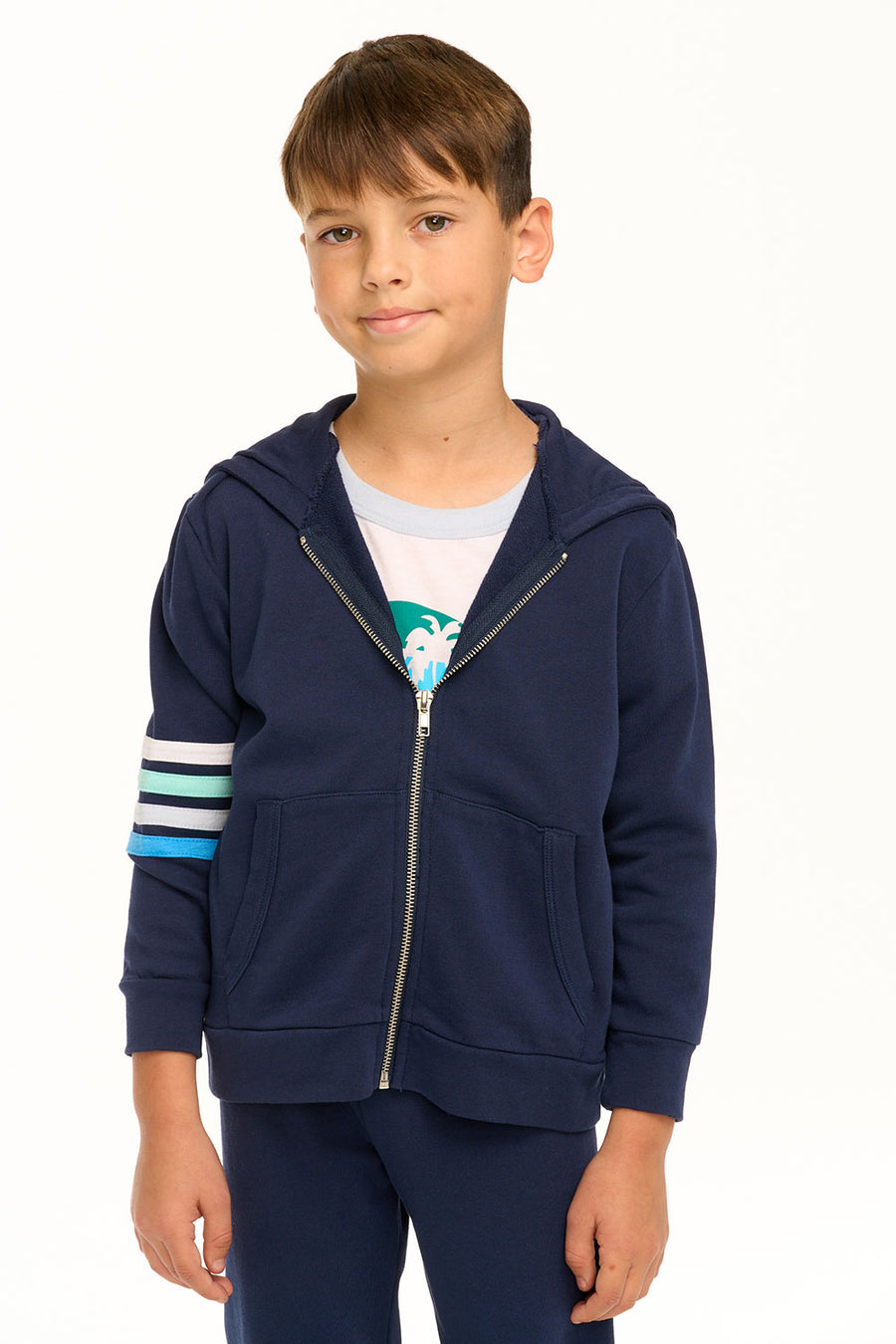 Coastin' Stripe Zip-Up Hoodie BOYS chaserbrand