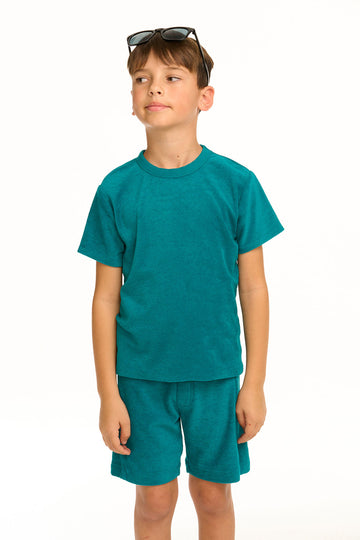 Boy's Lake Green Terry Cloth Tee BOYS chaserbrand