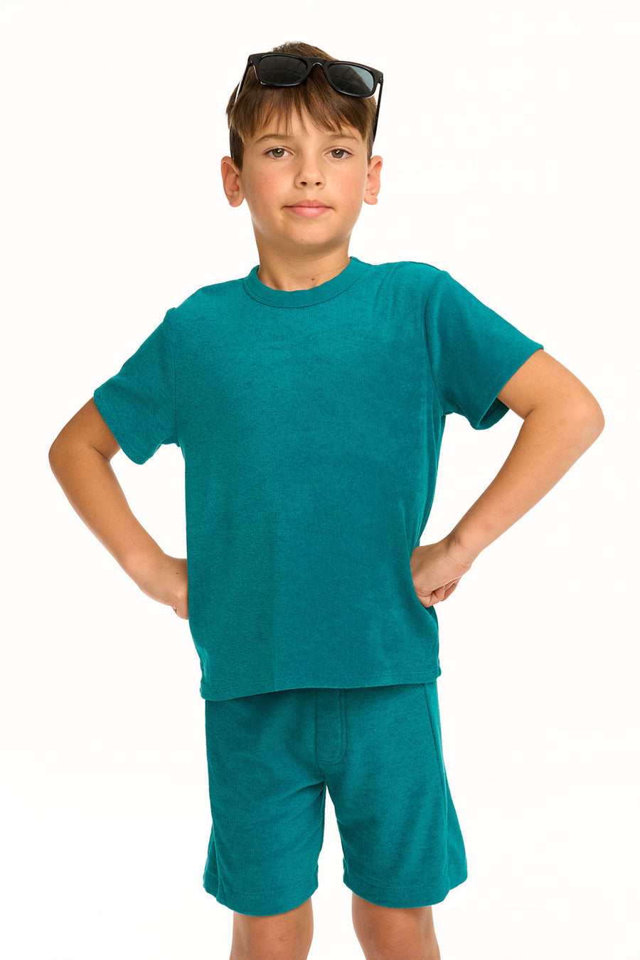 Boy's Lake Green Terry Cloth Tee BOYS chaserbrand