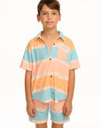 Boy's Wavy Stripe Collared Button Down Shirt BOYS chaserbrand