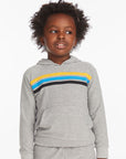 Striped Heather Grey Boys Pullover Hoodie Boys chaserbrand