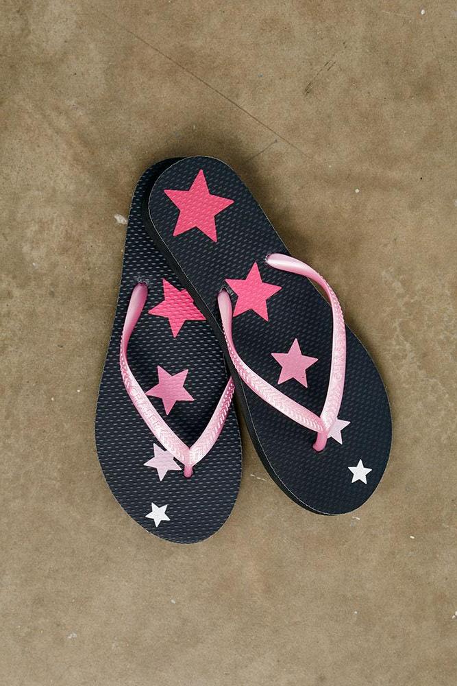 Pink Stars Flip Flops FLIP FLOPS - chaserbrand