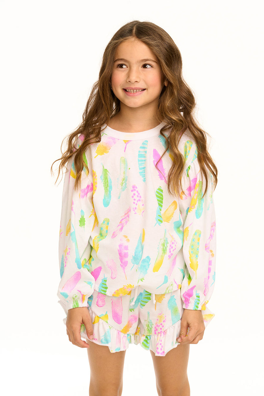 Feathers Long Sleeve Tee GIRLS chaserbrand