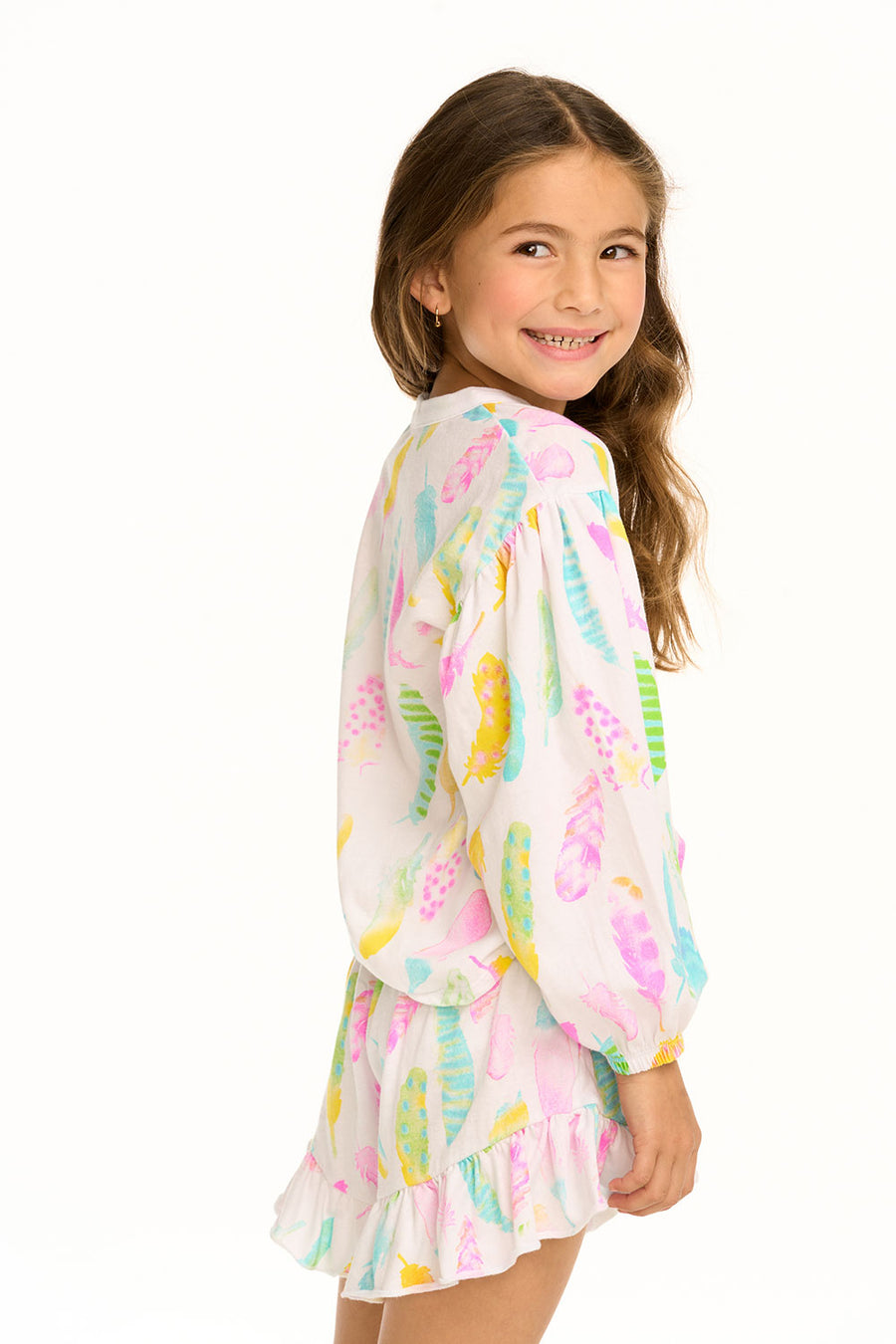 Feathers Long Sleeve Tee GIRLS chaserbrand