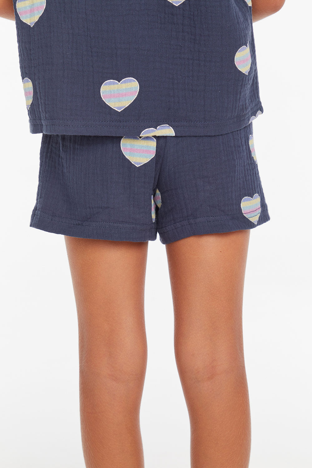 Jade Blue Heart Girls Short Girls chaserbrand