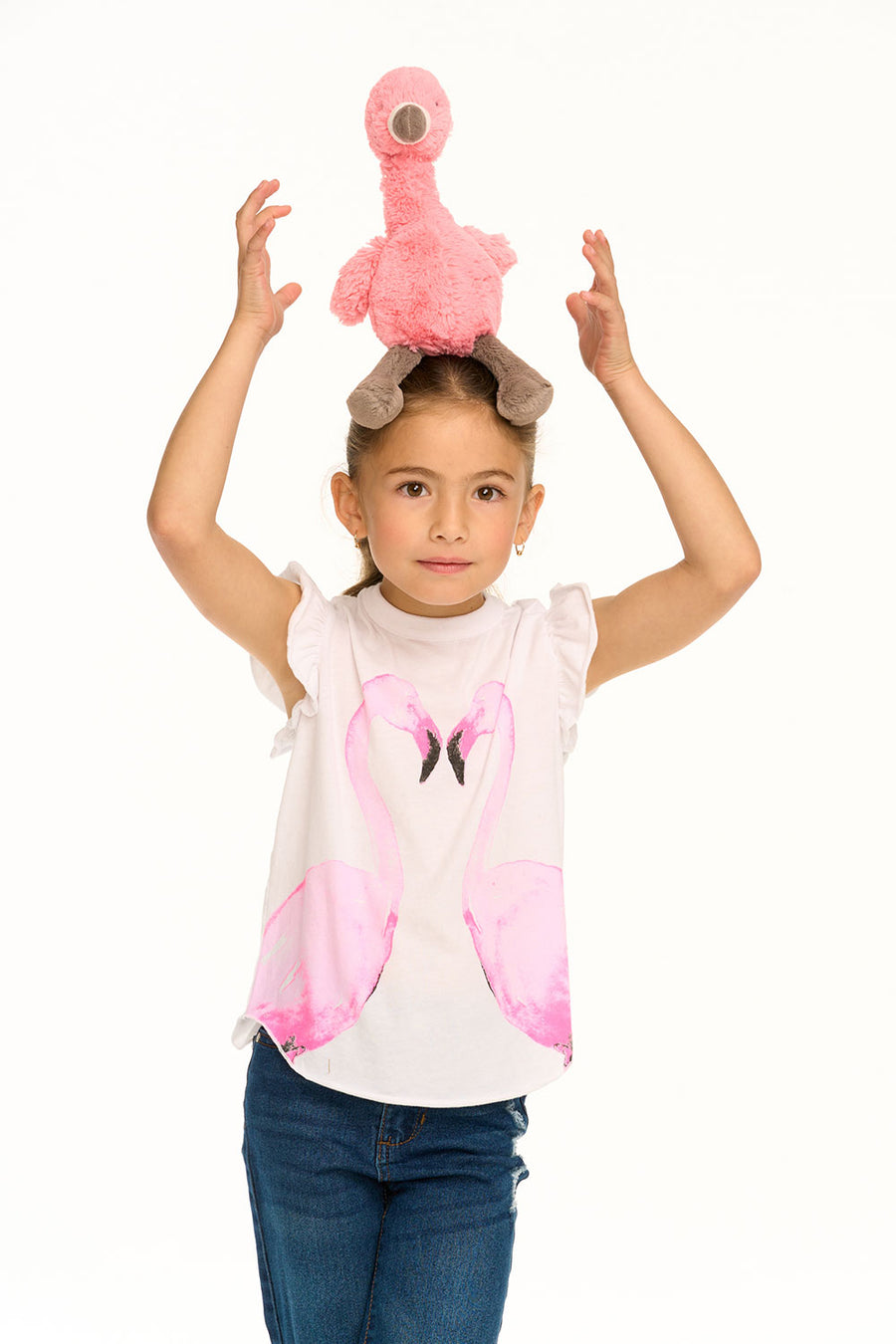Flamingo Mirror Flutter Sleeve Tee GIRLS chaserbrand