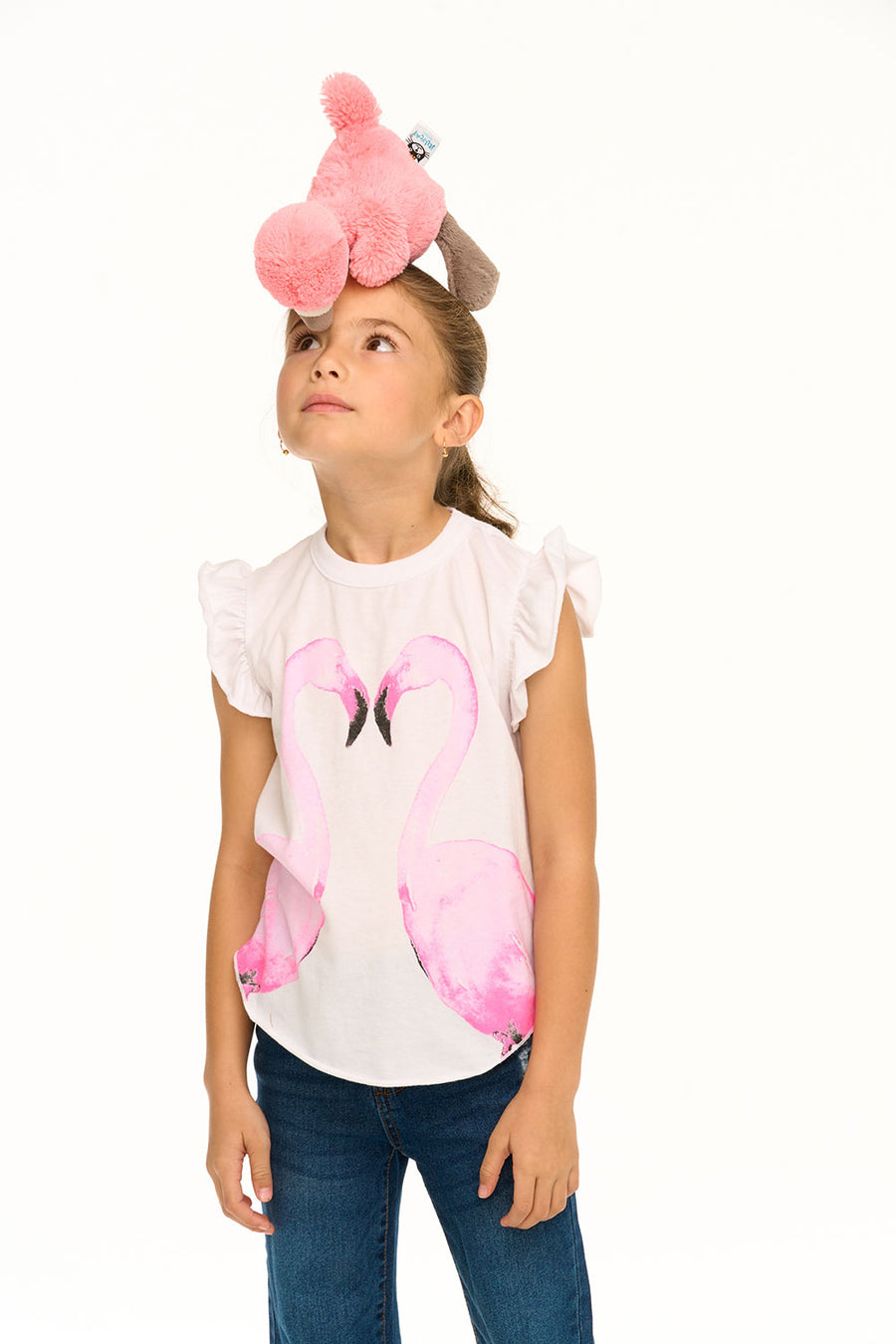 Flamingo Mirror Flutter Sleeve Tee GIRLS chaserbrand