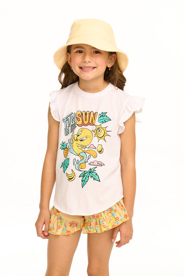 Looney Tunes - Fun In The Sun Flutter Sleeve Tee GIRLS chaserbrand