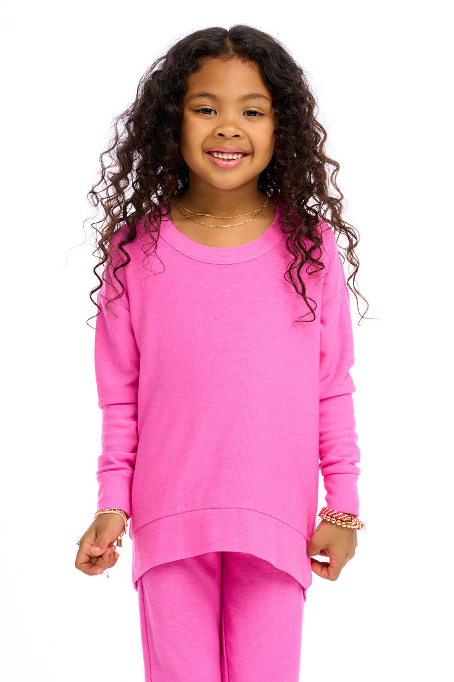 Cozy Knit Boxy Long Sleeve High Low Pullover Girls chaserbrand