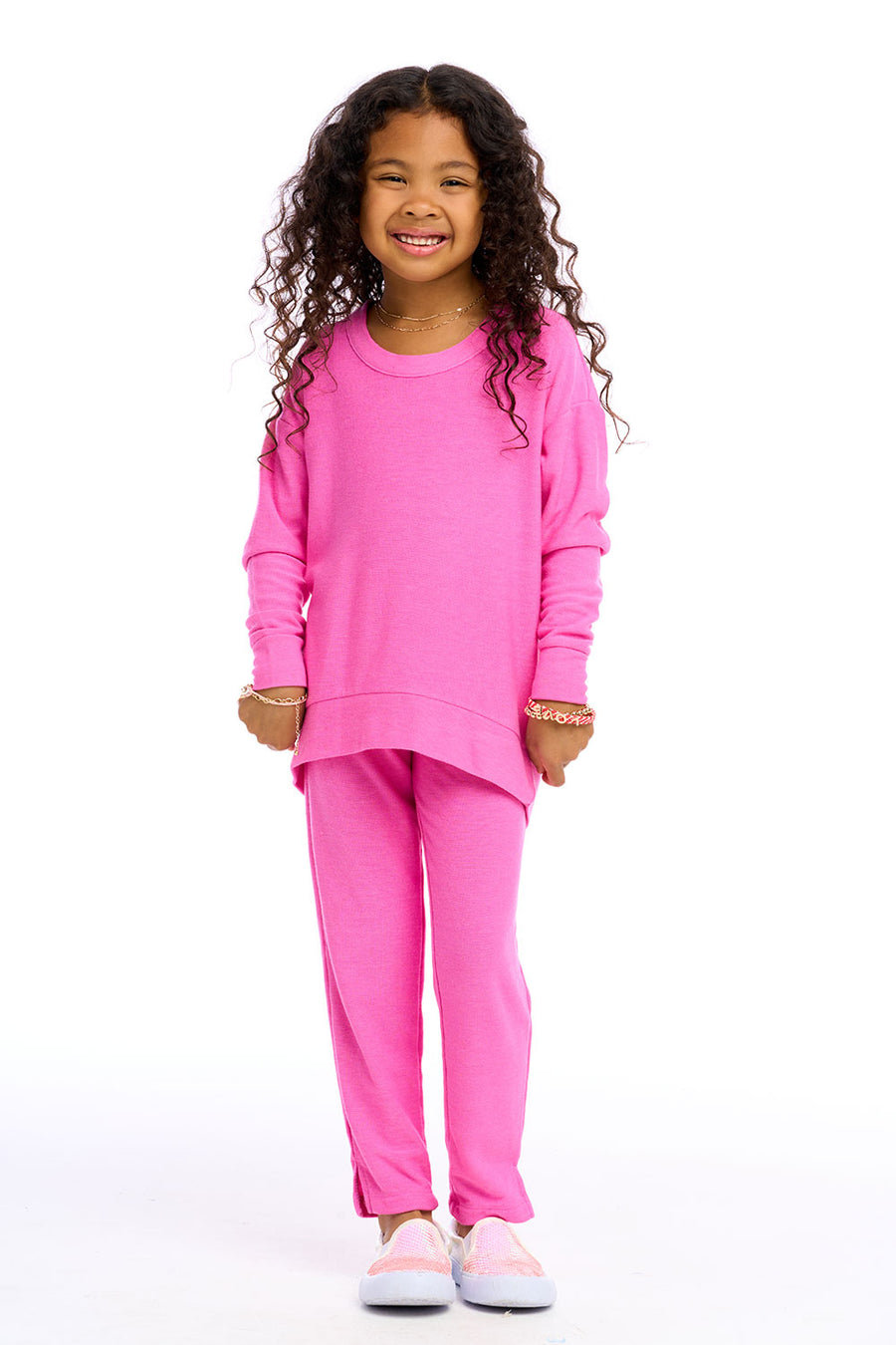 Cozy Knit Boxy Long Sleeve High Low Pullover Girls chaserbrand