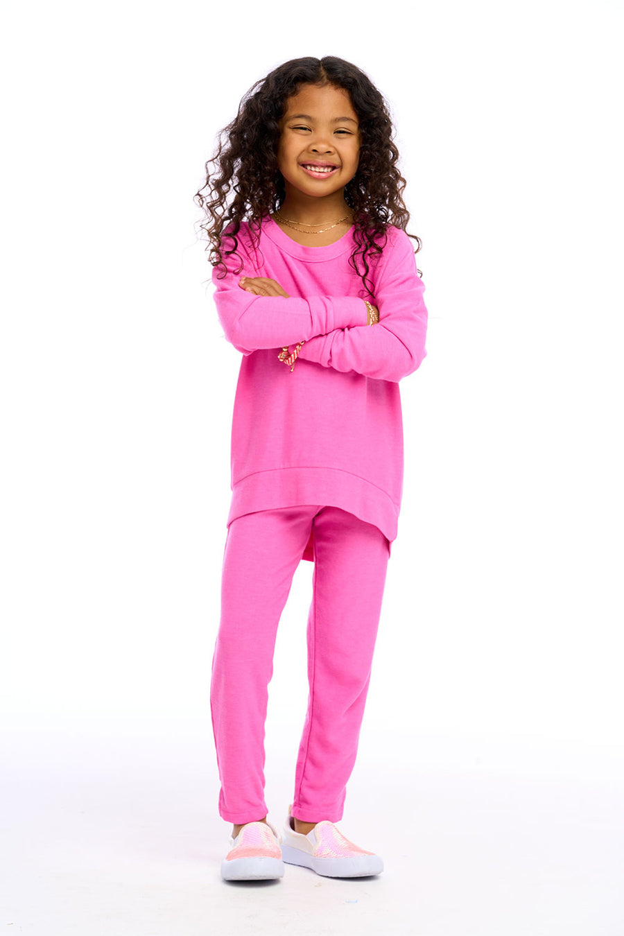 Cozy Knit Boxy Long Sleeve High Low Pullover Girls chaserbrand