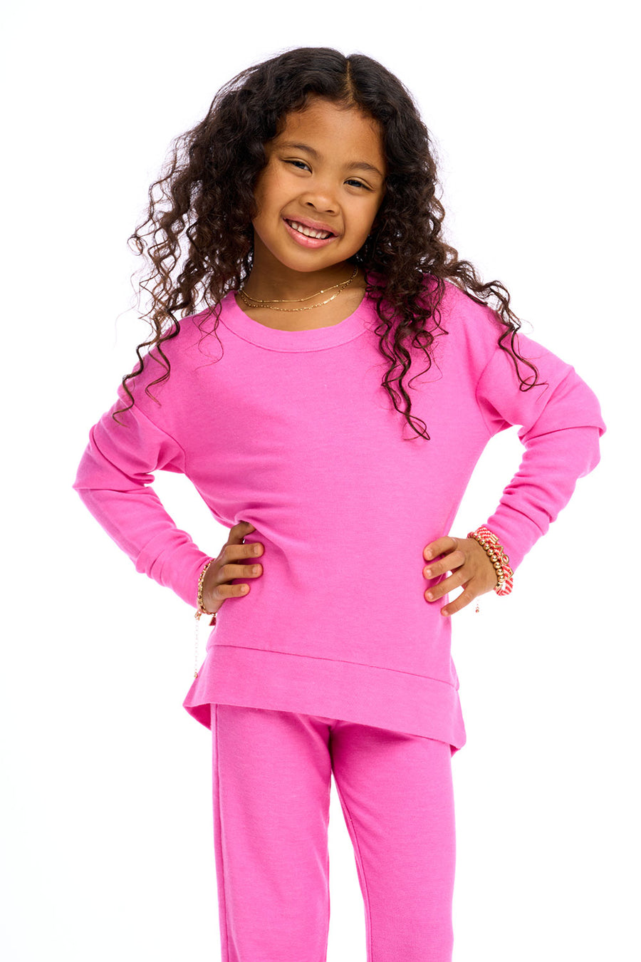 Cozy Knit Boxy Long Sleeve High Low Pullover Girls chaserbrand