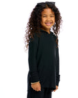 Girls Recycled Cozy Knit High Low Pullover Hoodie Girls chaserbrand