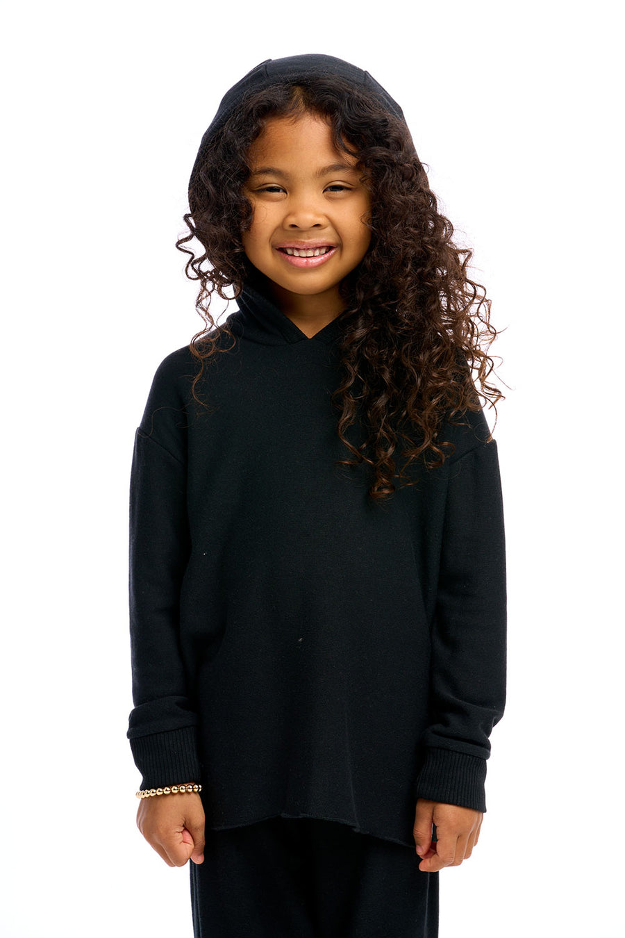 Girls Recycled Cozy Knit High Low Pullover Hoodie Girls chaserbrand