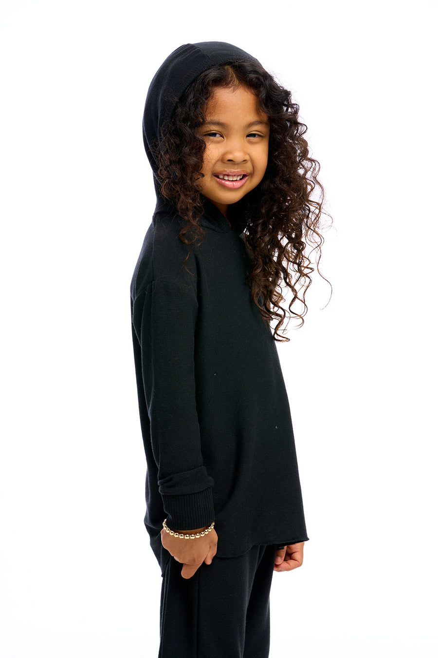 Girls Recycled Cozy Knit High Low Pullover Hoodie Girls chaserbrand