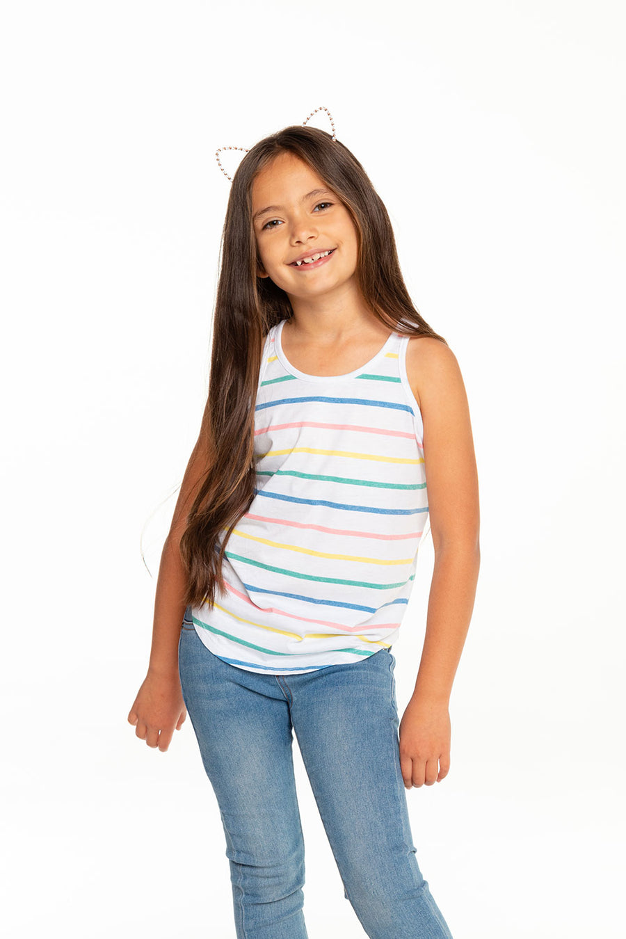 Girls Recycled Vintage Jersey Scoop Back Shirttail Tank GIRLS - chaserbrand
