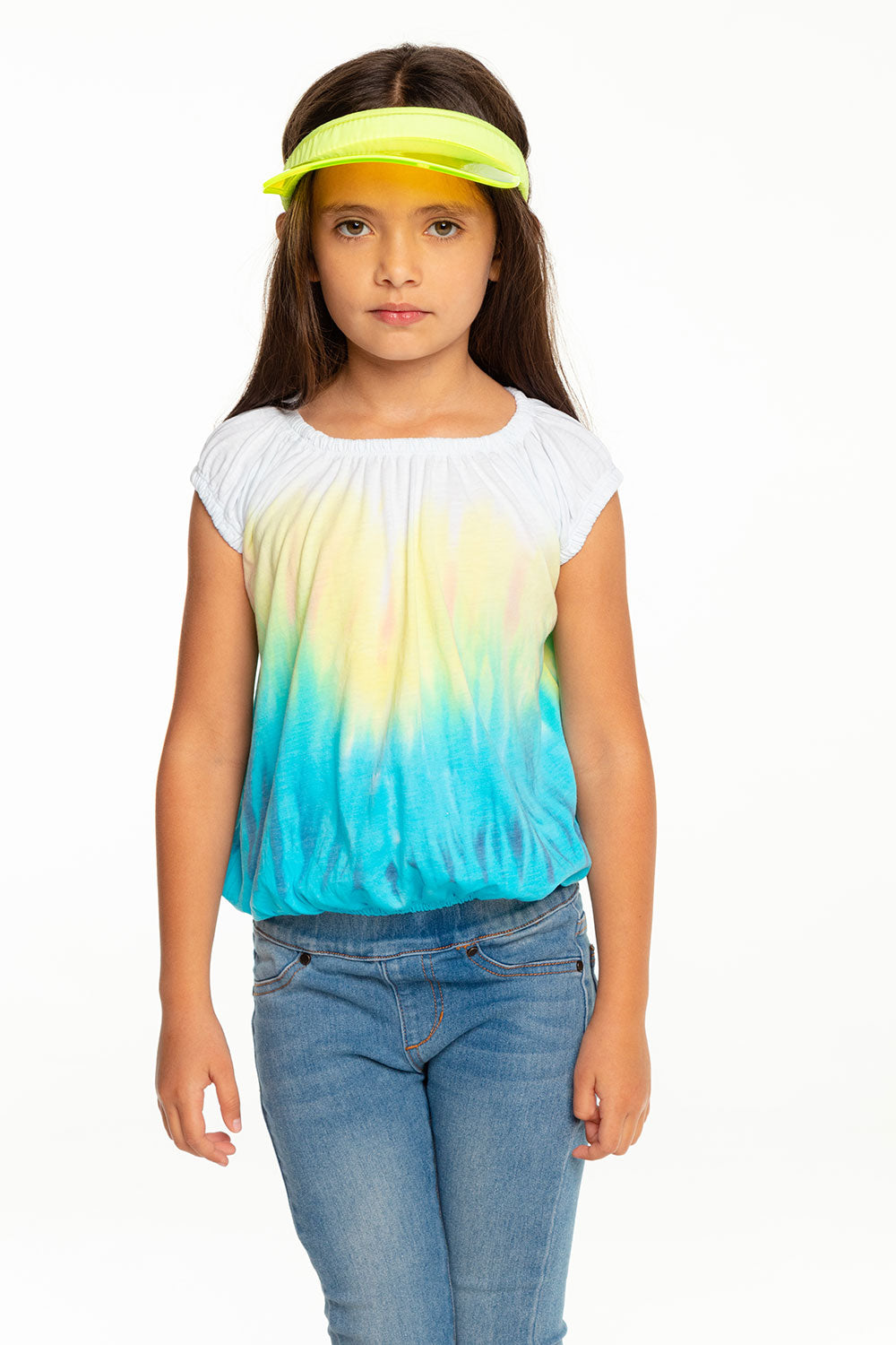Girls Recycled Vintage Jersey Shirred Short Sleeve Off Shoulder GIRLS - chaserbrand