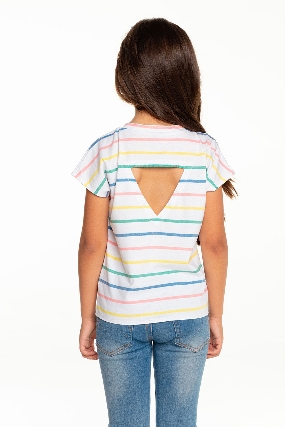 Girls Recycled Vintage Jersey Cap Sleeve Vent Back Tee GIRLS - chaserbrand