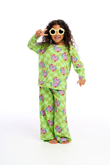 Lime Checkered Daisy Girls chaserbrand