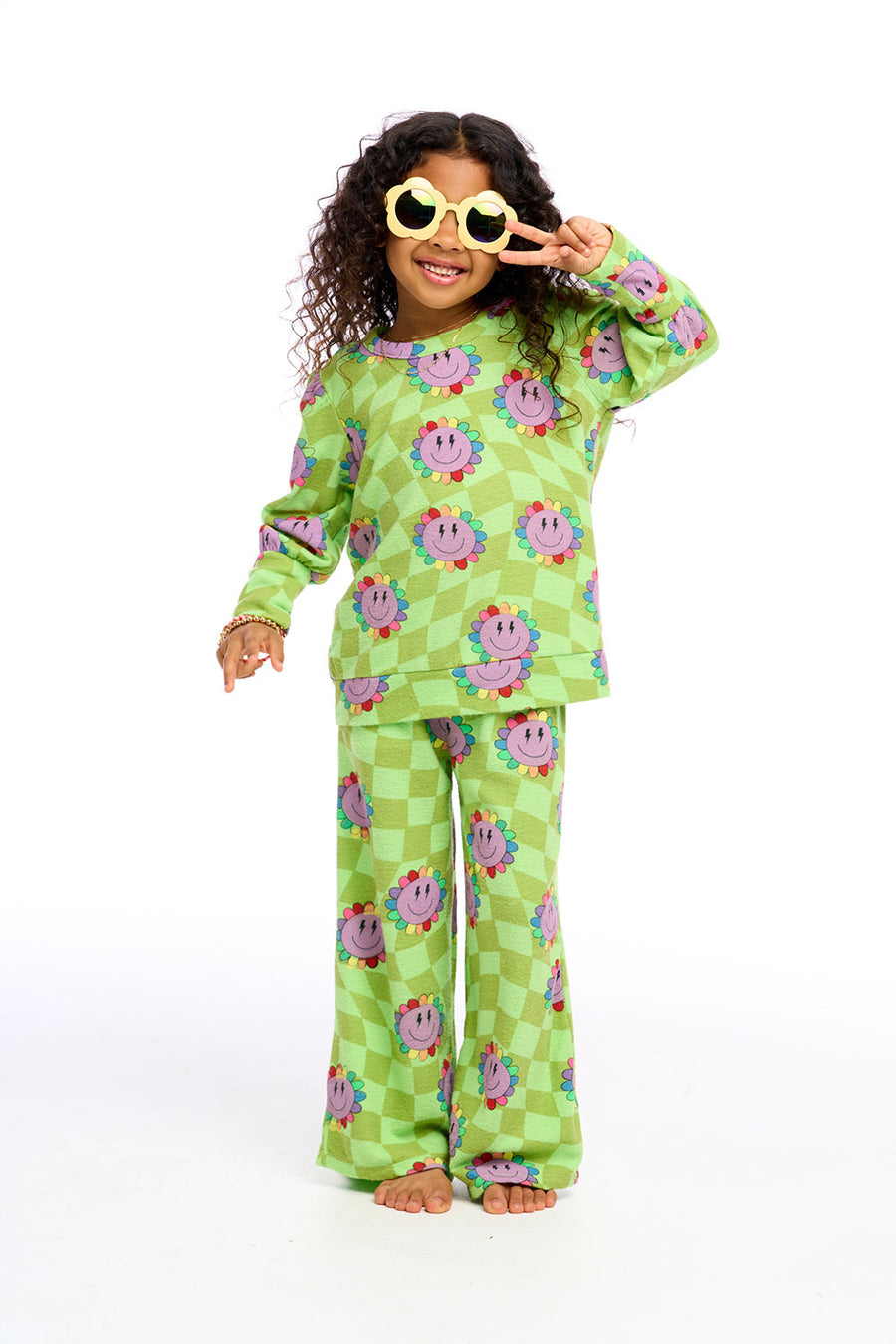 Lime Checkered Daisy Girls chaserbrand