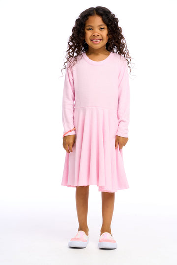 Recycled Bliss Knit Long Sleeve Dress Girls chaserbrand