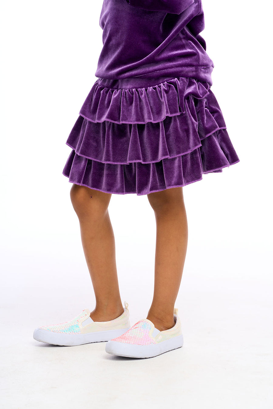 Stretch Velvet Flouncy Skort Girls chaserbrand