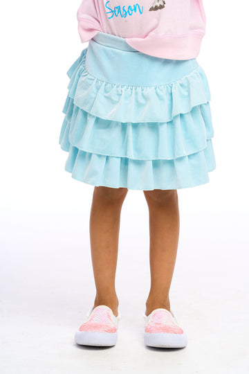 Stretch Velvet Flouncy Skort Girls chaserbrand
