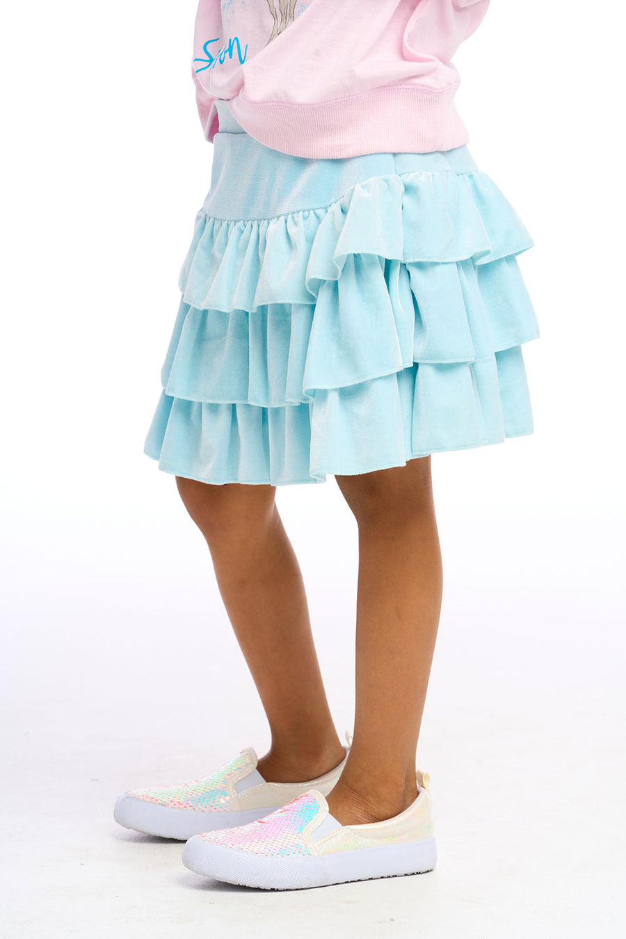 Stretch Velvet Flouncy Skort Girls chaserbrand