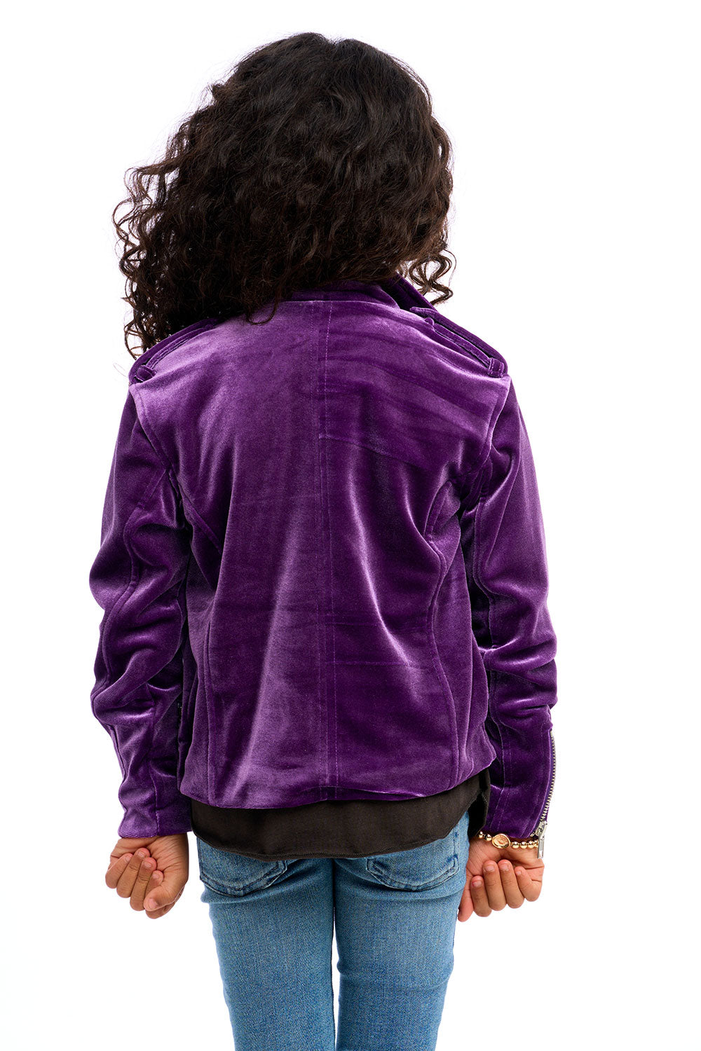 Stretch Velvet Moto Jacket Girls chaserbrand