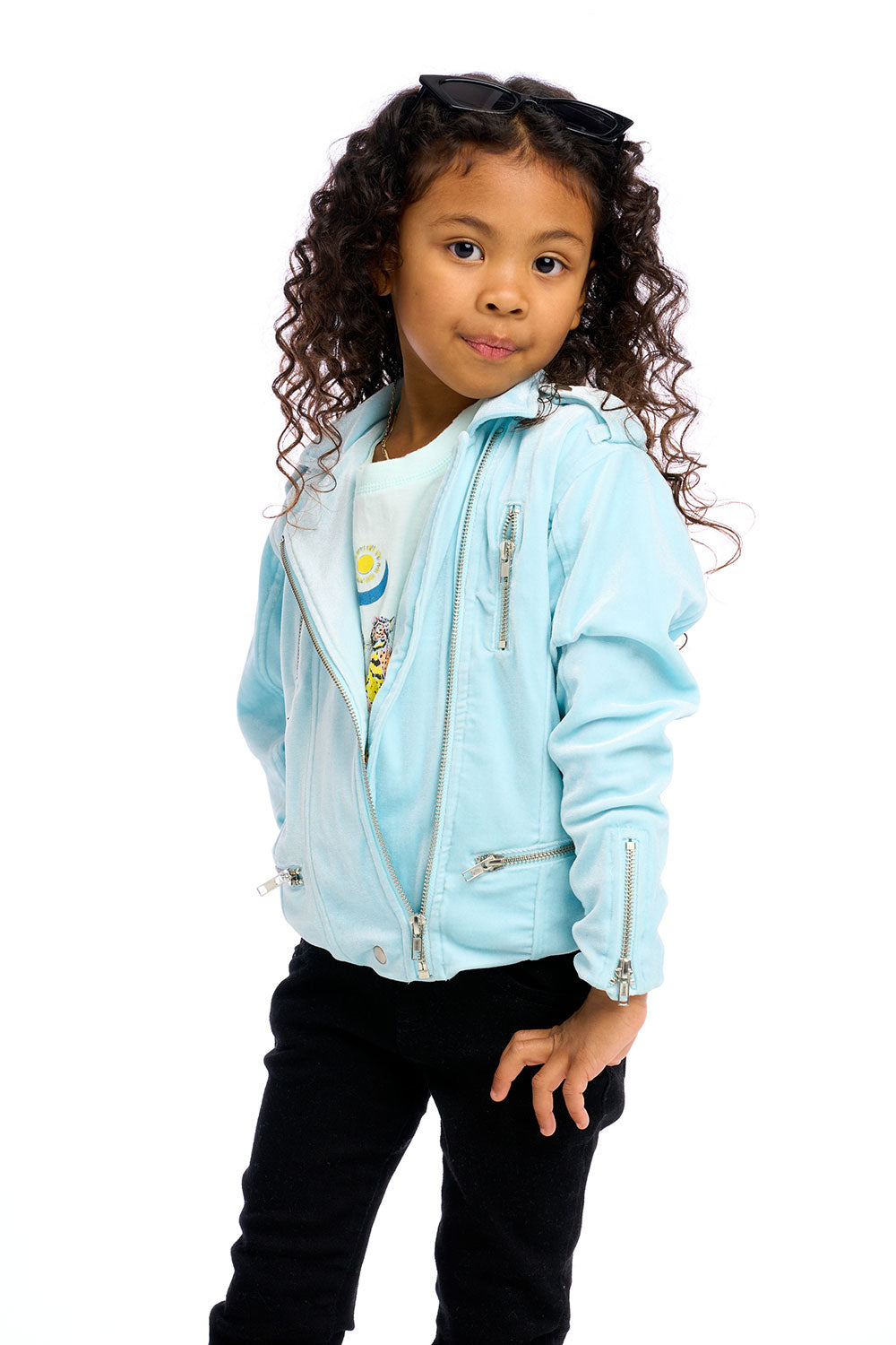 Stretch Velvet Moto Jacket Girls chaserbrand