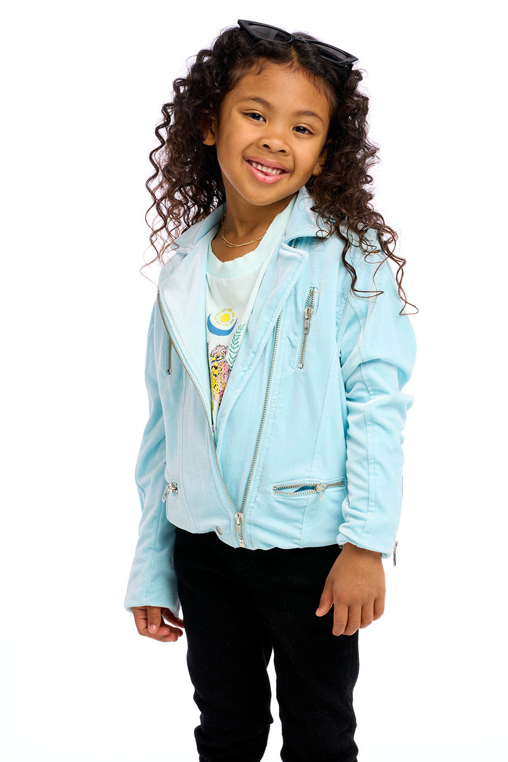 Stretch Velvet Moto Jacket Girls chaserbrand