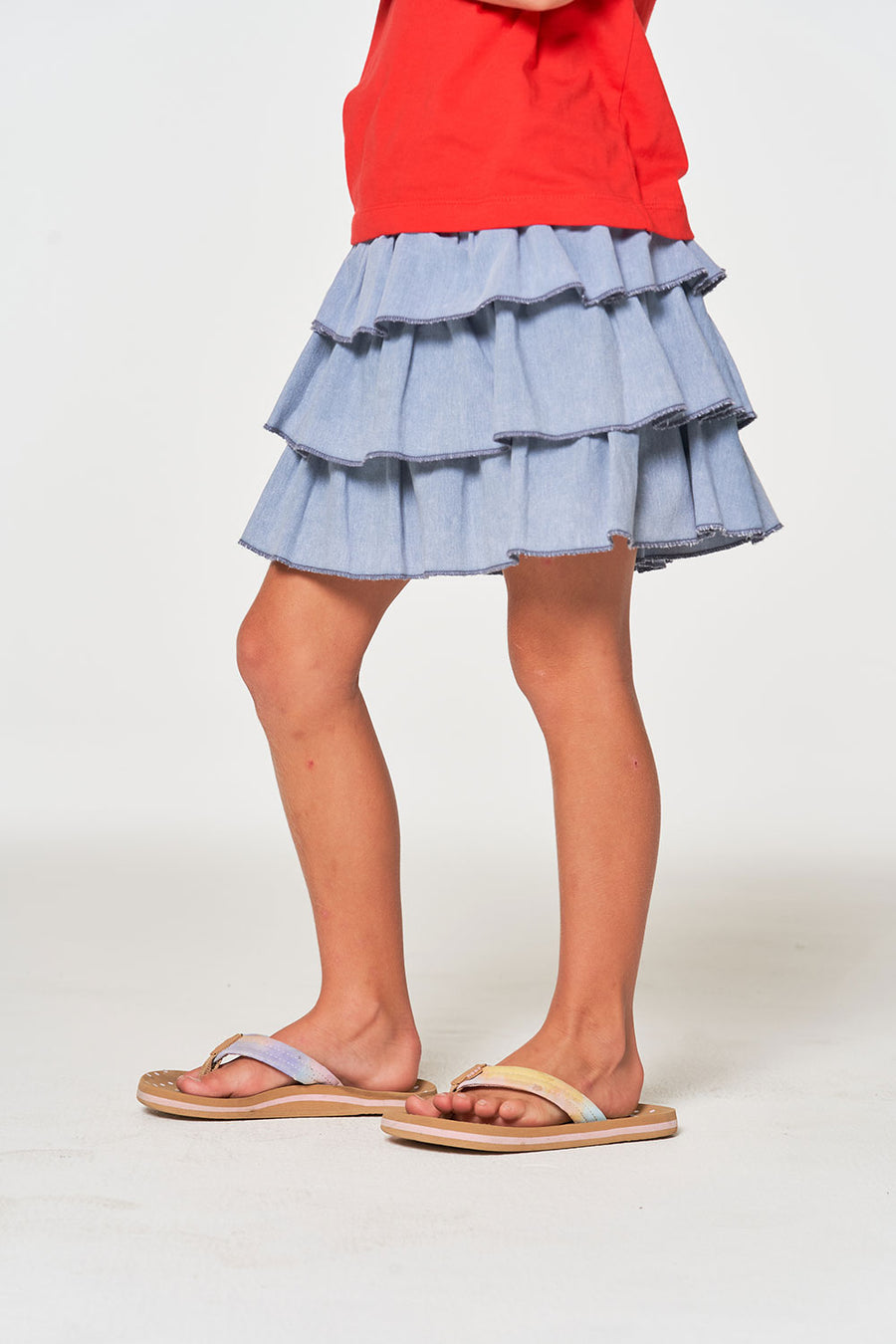 Girls Coastal Cloth Tiered Ruffle Skort GIRLS chaserbrand