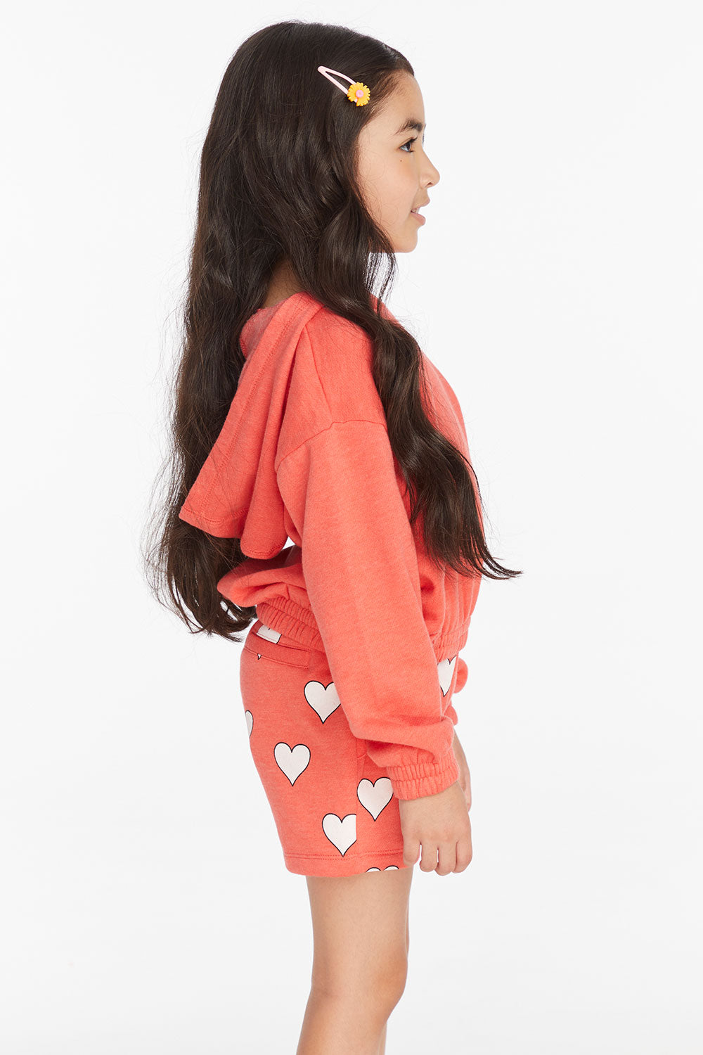 Smiley Flower &amp; Hearts Girls Pullover Hoodie Girls chaserbrand