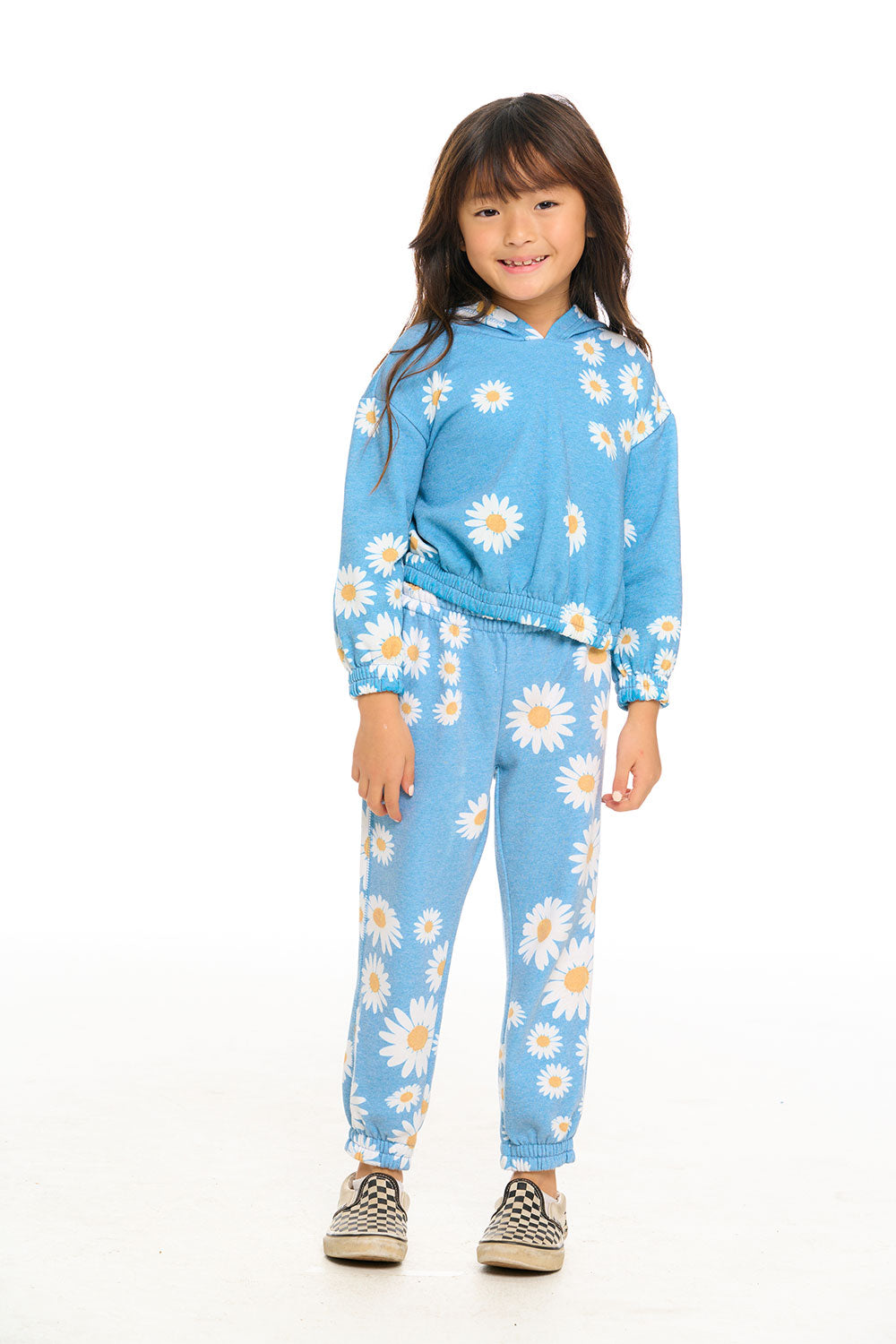 Semi Cropped Shirred Hoodie Pullover GIRLS chaserbrand