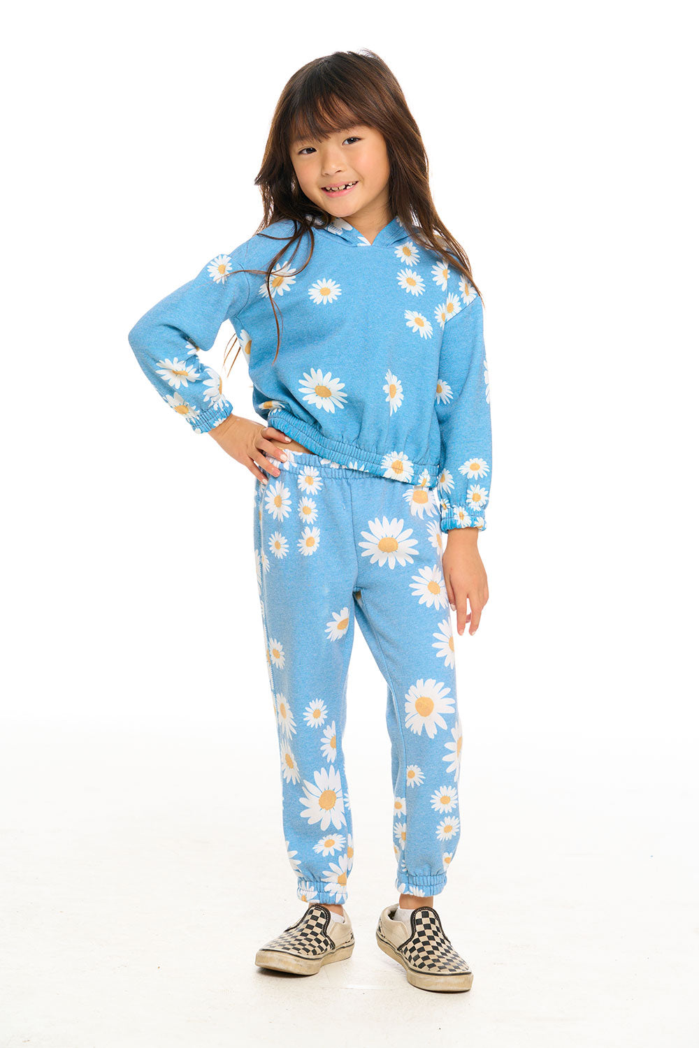 Semi Cropped Shirred Hoodie Pullover GIRLS chaserbrand