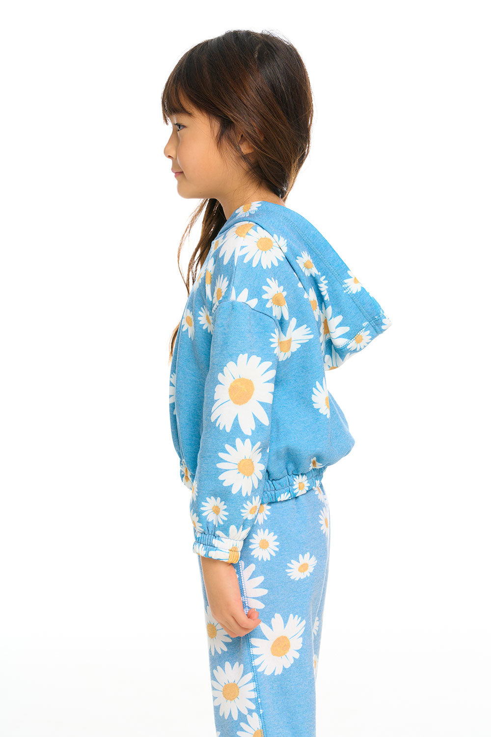 Semi Cropped Shirred Hoodie Pullover GIRLS chaserbrand