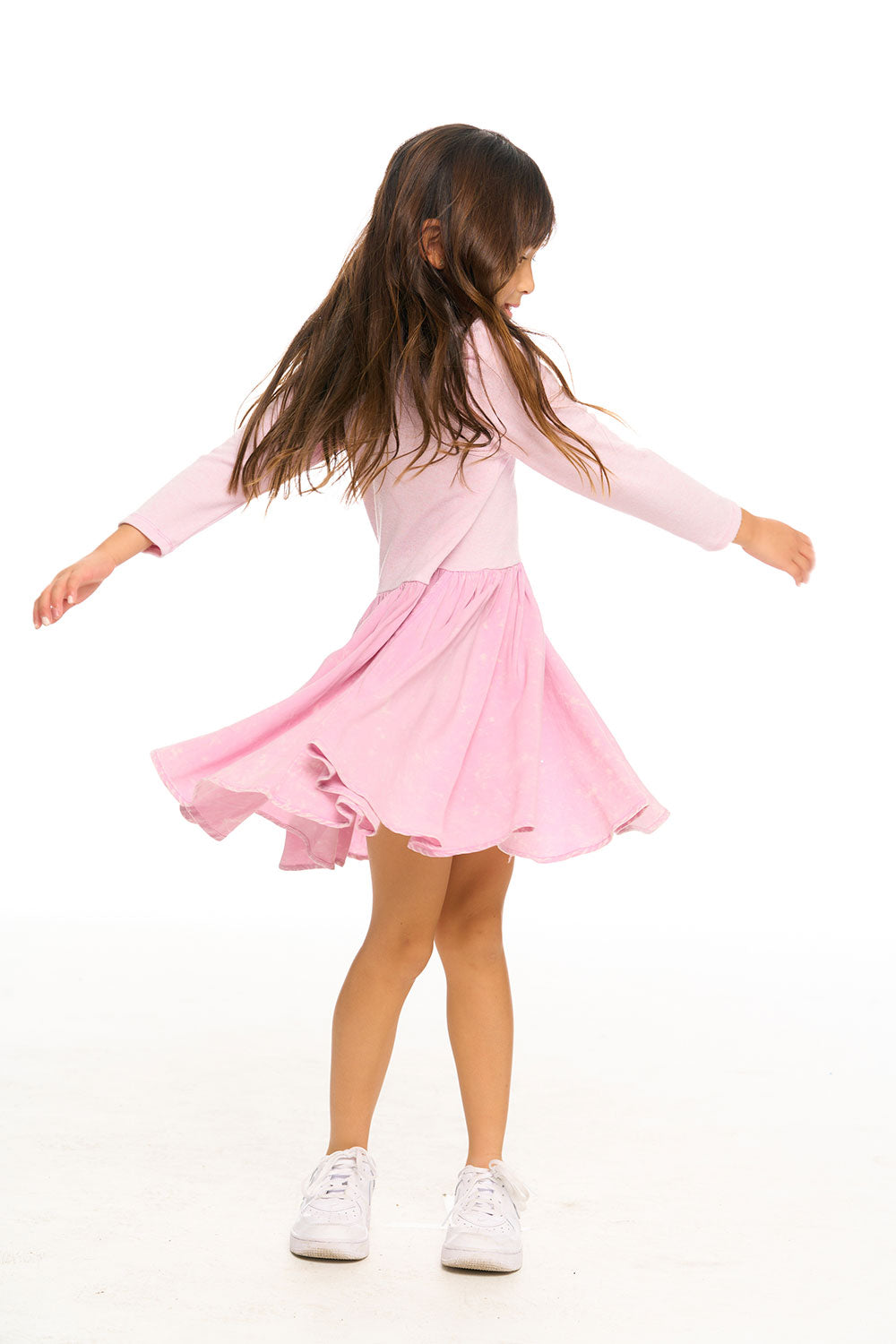 Puff Long Sleeve Dress With Twirl Skirt GIRLS chaserbrand