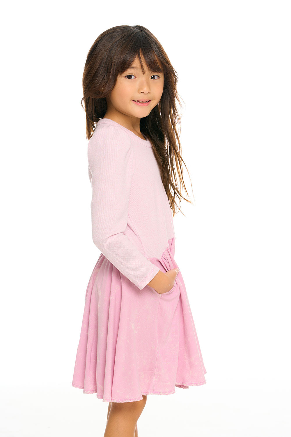 Puff Long Sleeve Dress With Twirl Skirt GIRLS chaserbrand