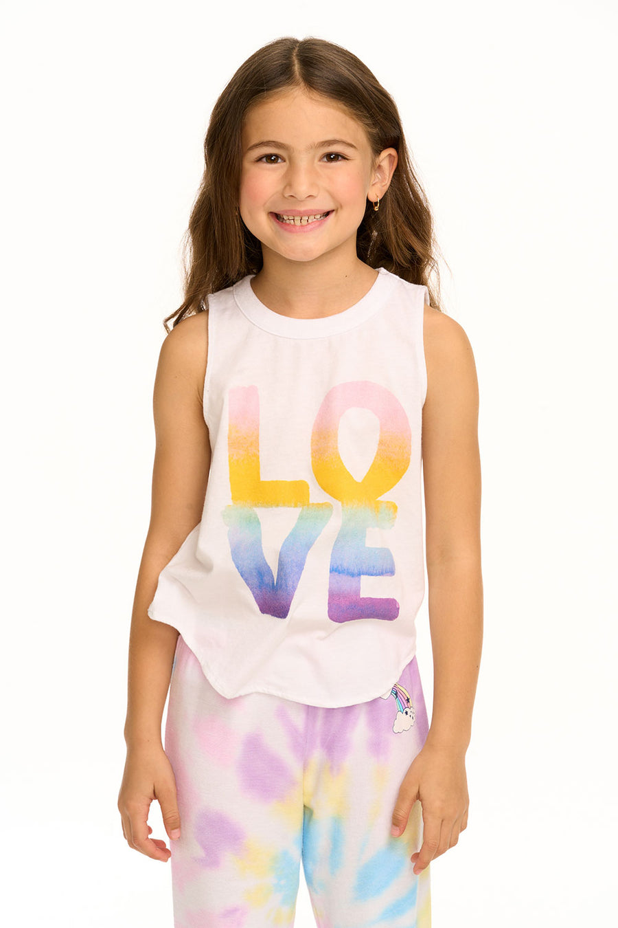 Watercolor Love Muscle Tee GIRLS chaserbrand