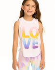 Watercolor Love Muscle Tee GIRLS chaserbrand