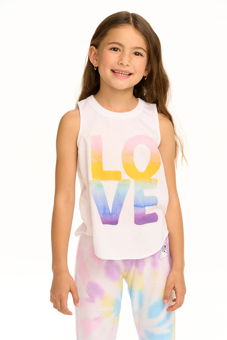 Watercolor Love Muscle Tee GIRLS chaserbrand