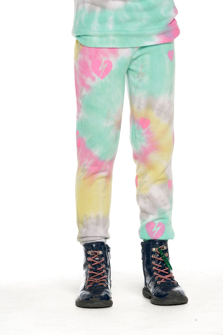 Tie Dye Bolt Heart Pants GIRLS - chaserbrand
