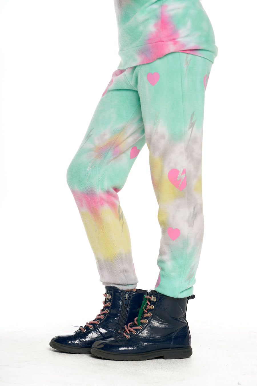 Tie Dye Bolt Heart Pants GIRLS - chaserbrand